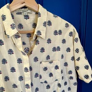Madewell button up T-shirt blouse